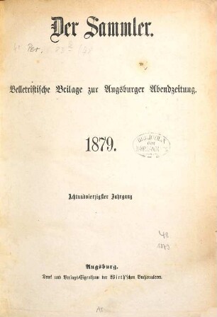 Der Sammler. 48. 1879