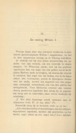 IX [XII]. De vesting Willem I.
