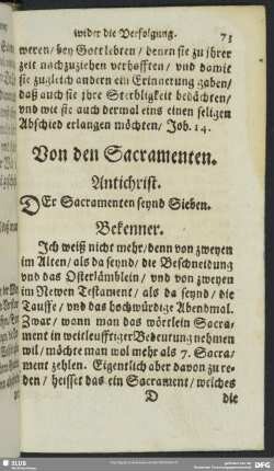 Von den Sacramenten