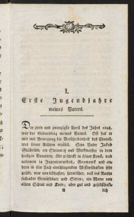 1-7, I. Erste Jugendjahre meines Vaters