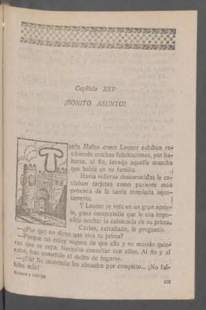 Capítulo XXV - ¡Bonito asunto!