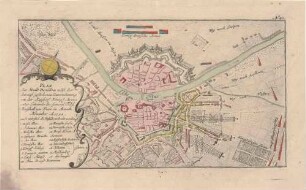 Militärischer Plan von Dresden zur Zeit der Belagerung durch die österreichischen Truppen unter Graf Leopold Joseph von Daun im Siebenjährigen Krieg 1758, aus: Die Geschichte des jetzigen Kriegs...