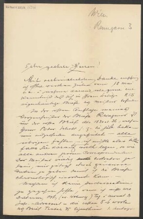 Brief an B. Schott's Söhne : 22.05.1896