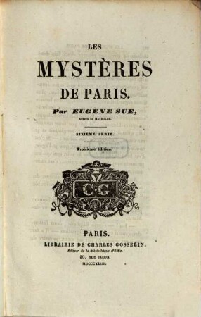 Les mystères de Paris. 6