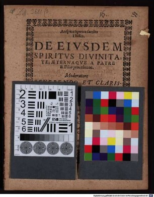 Theses de S. Spiritus divinitate