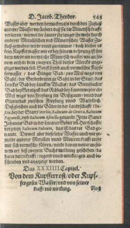 Das XXXIIII. Capitel.