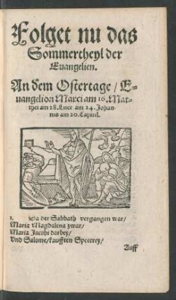 Folget nu das Sommertheyl der Evangelien.