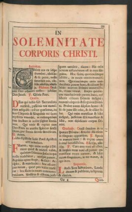 In Solemnitate Corporis Christi.