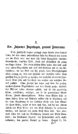 Dr. Johannes Bugenhagen, genannt Pomeranus
