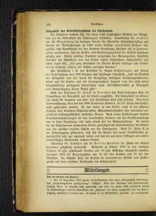 Kriegskost und Gesundheitszustand der Schuljugend
