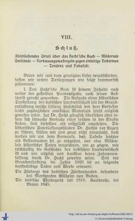 VIII. [ = VII] Schluß.