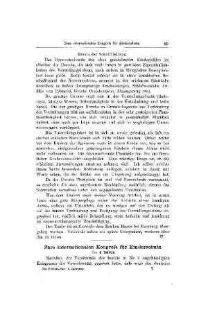 Zum internationalen Kongreß für Kinderschutz