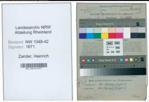 Entnazifizierung Heinrich Zander , geb. 09.10.1900 (Expedient)