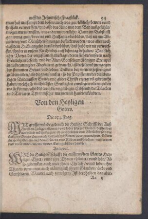 Von den Heyligen Gottes.