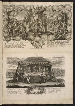 19r-19v, (oben) Martialischer Bilder-Saal von Anno 1756.57.58.59