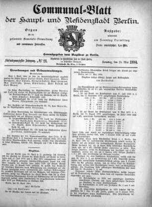 1884,21: No. 21, 25. Mai 1884