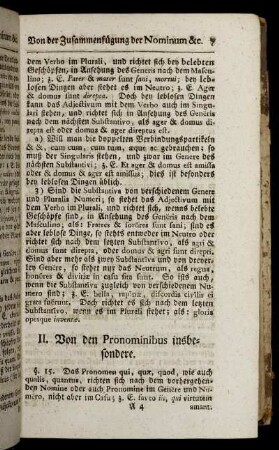 II. Von den Pronominibus insbesondere.