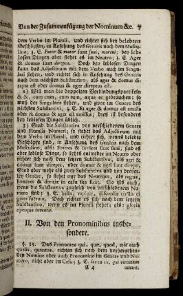 II. Von den Pronominibus insbesondere.