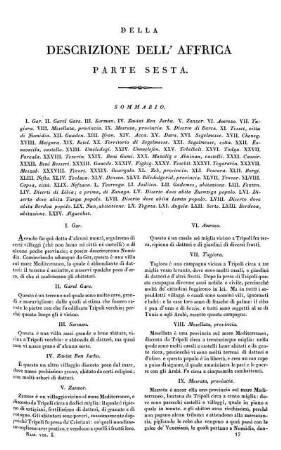 Della Descrizione dell' Affrica. Parte sesta.