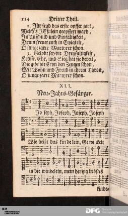 Neu-Jahrs-Gesänger.