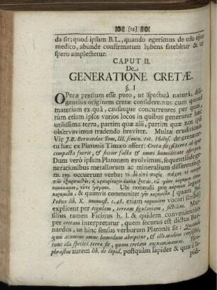 Caput II. De Generatione Cretae.