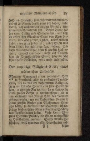Der unzeitige Religions-Eifer, eines mörderischen Catholiken.