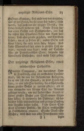 Der unzeitige Religions-Eifer, eines mörderischen Catholiken.