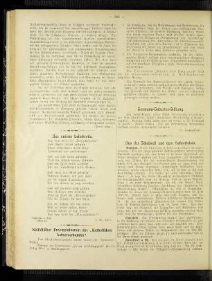 Aus unserm Leserkreise