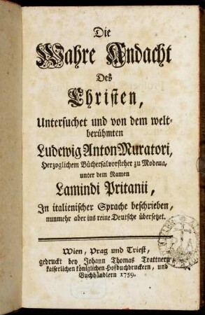 Die Wahre Andacht Des Christen