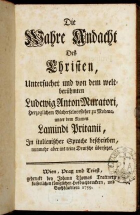 Die Wahre Andacht Des Christen