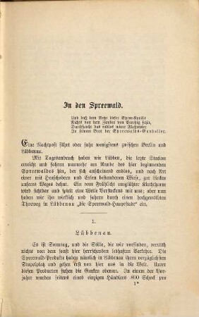 Wanderungen durch die Mark Brandenburg, 4. Spreeland : Beeskow-Storkow und Barnim-Teltow