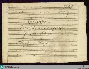 Concertos - Mus. Hs. 887 : fl, vl (2), vla, b; G; GroF 816