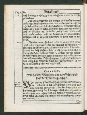 Das 8. Capitel. Vom fal des Menschen und der Sünd/ und was der Sünd ursach seye.