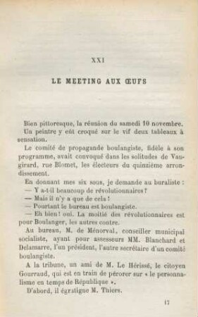 XXI. Le Meeting aux Oeufs
