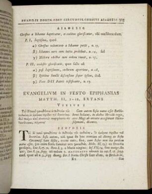Evangelium In Festo Epiphanias, Matth. II, 1 - 12, Extans