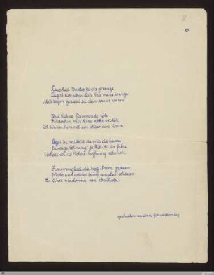 [Pilgerfahrten (Hymnen Pilgerfahrten Algabal)] - [Handschrift] - Lauschest Du des feuers gesange - StGA-George I,0235 : [SW II: H3(Pilgerfahrten)]; [SW II, S. 35/111]