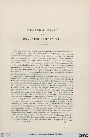 3. Pér. 12.1894: Notes complémentaires sur Domenico Campagnola
