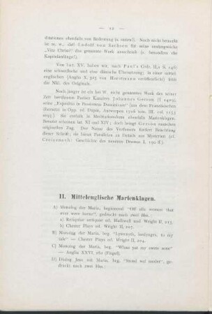 II. Mittelenglische Marienklagen.