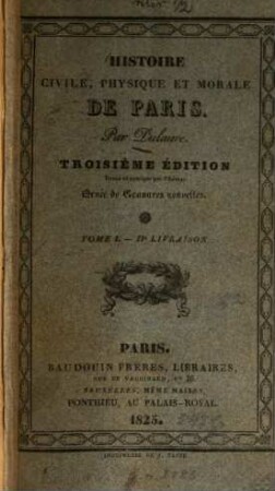 Histoire civile, physique et morale de Paris, 1