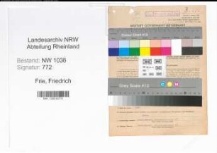 Entnazifizierung Friedrich Frie , geb. 14.09.1889 (Bergbeamter)