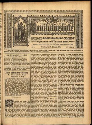 Erste Ausgabe vom Sonntag, den 09. Februar 1908.