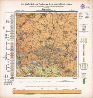 [1189] Powunden, Geologische Karte von Preußen und benachbarten Bundesstaaten