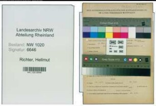 Entnazifizierung Hellmut Richter , geb. 13.03.1908 (Kaufmaennischer Angestellter)