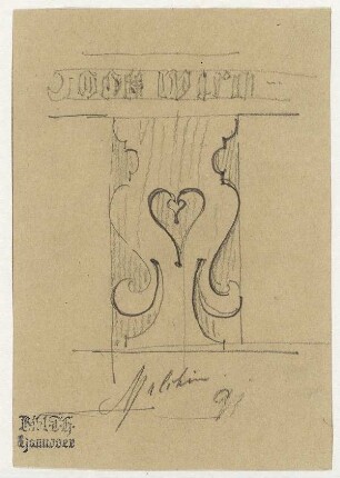 Ornament aus Malchin, Schnitzerei (Balkenkopf)