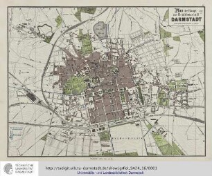 Plan der Haupt- und Residenzstadt Darmstadt / nach amtlichen Quellen bearb. von F. Heberer