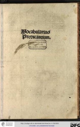 Vocabularius praedicantium sive Variloquus