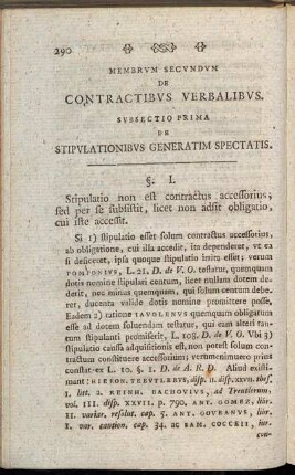Membrvm Secvndvm De Contractibvs Verbalibvs