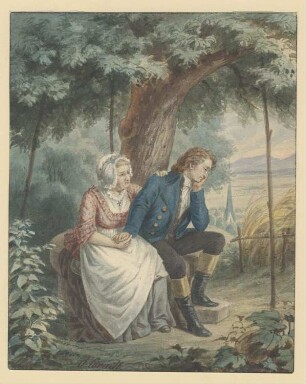 Hermann und seine Mutter unterm Birnenbaum