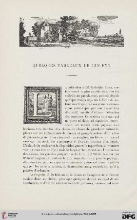 3. Pér. 20.1898: Quelques tableaux de Jan Fyt