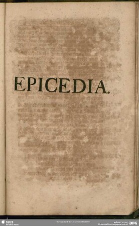 Epicedia; [Beitr.: Christian Meißner, Siles.; Christoph Friedrich Walther, S, S. Theologiae Studiosus]